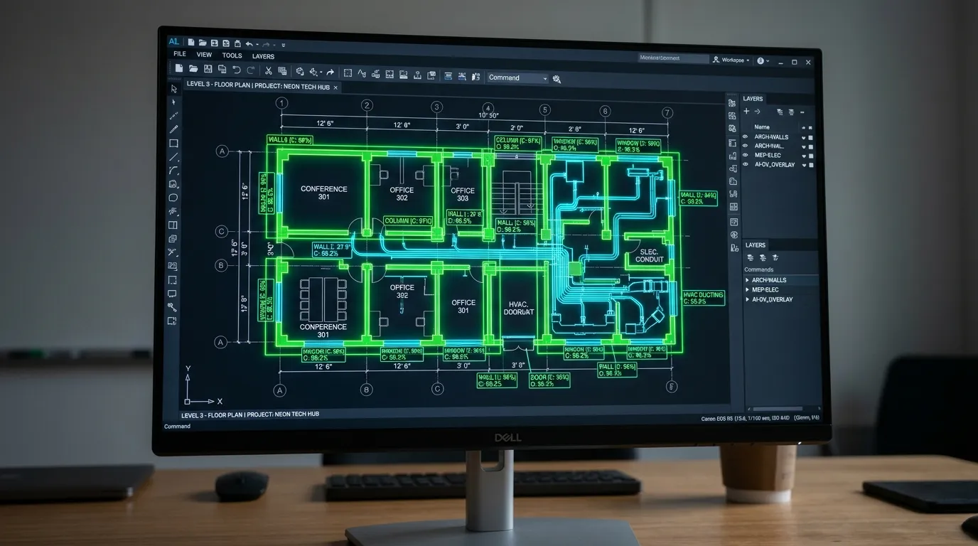 AI blueprint estimation software reading architectural drawing and detecting quantities
